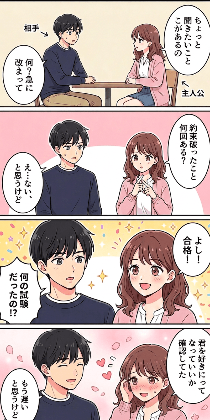 感情ヒューリスティックを恋愛シーンで解説する4コマまんが