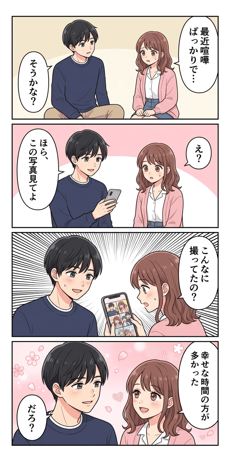 利用可能性ヒューリスティックを恋愛シーンで解説する4コマまんが