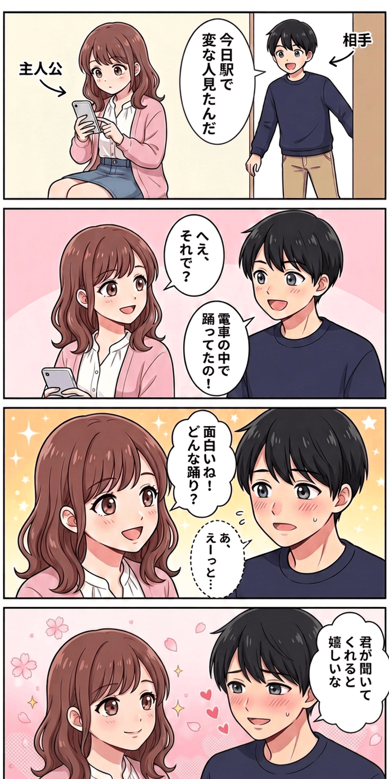 ゴットマン比率を恋愛シーンで解説する4コマまんが