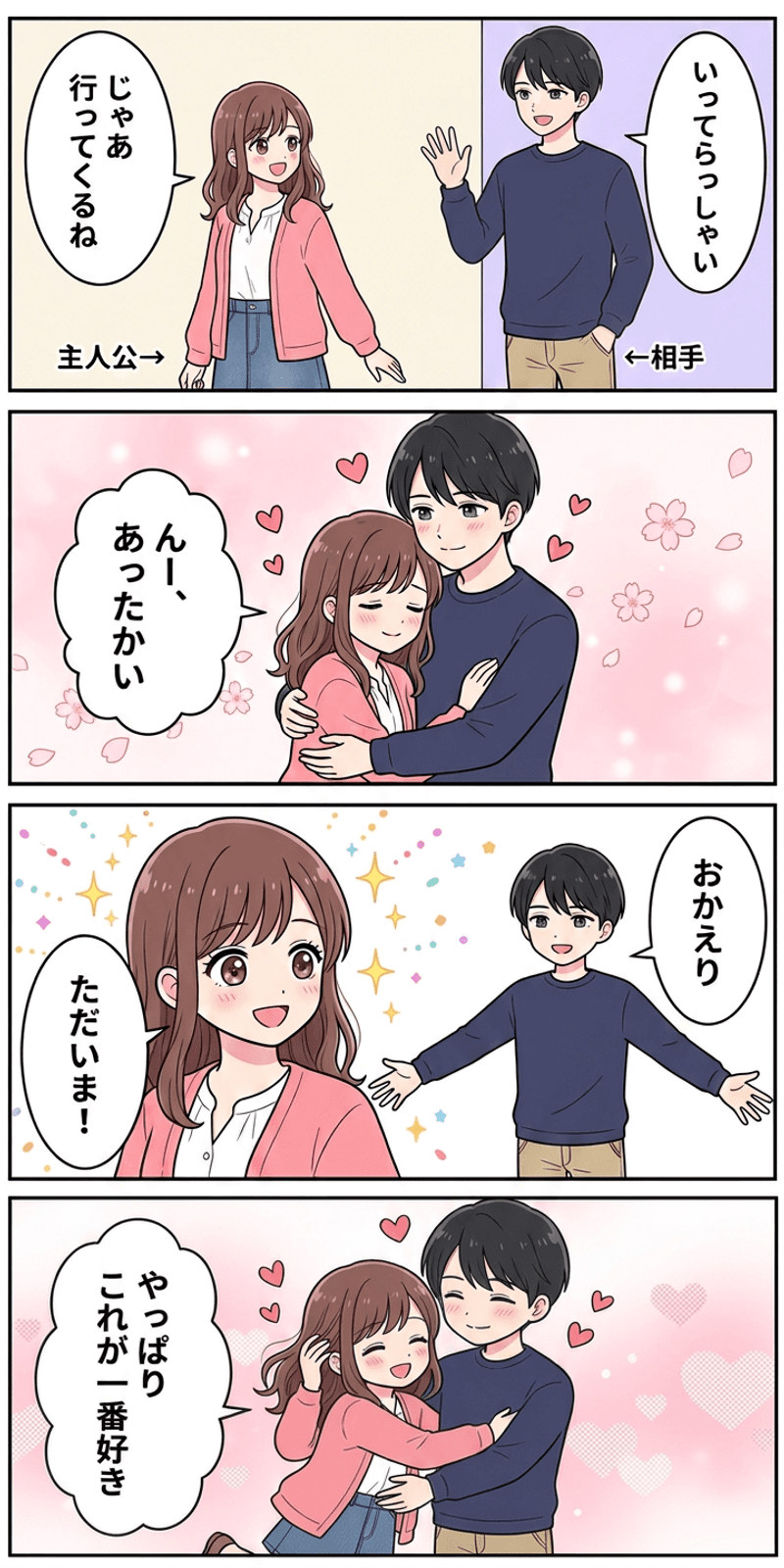 オキシトシン結合を恋愛シーンで解説する4コマまんが