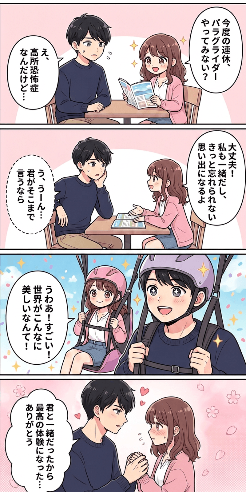 ピーク体験を恋愛シーンで解説する4コマまんが