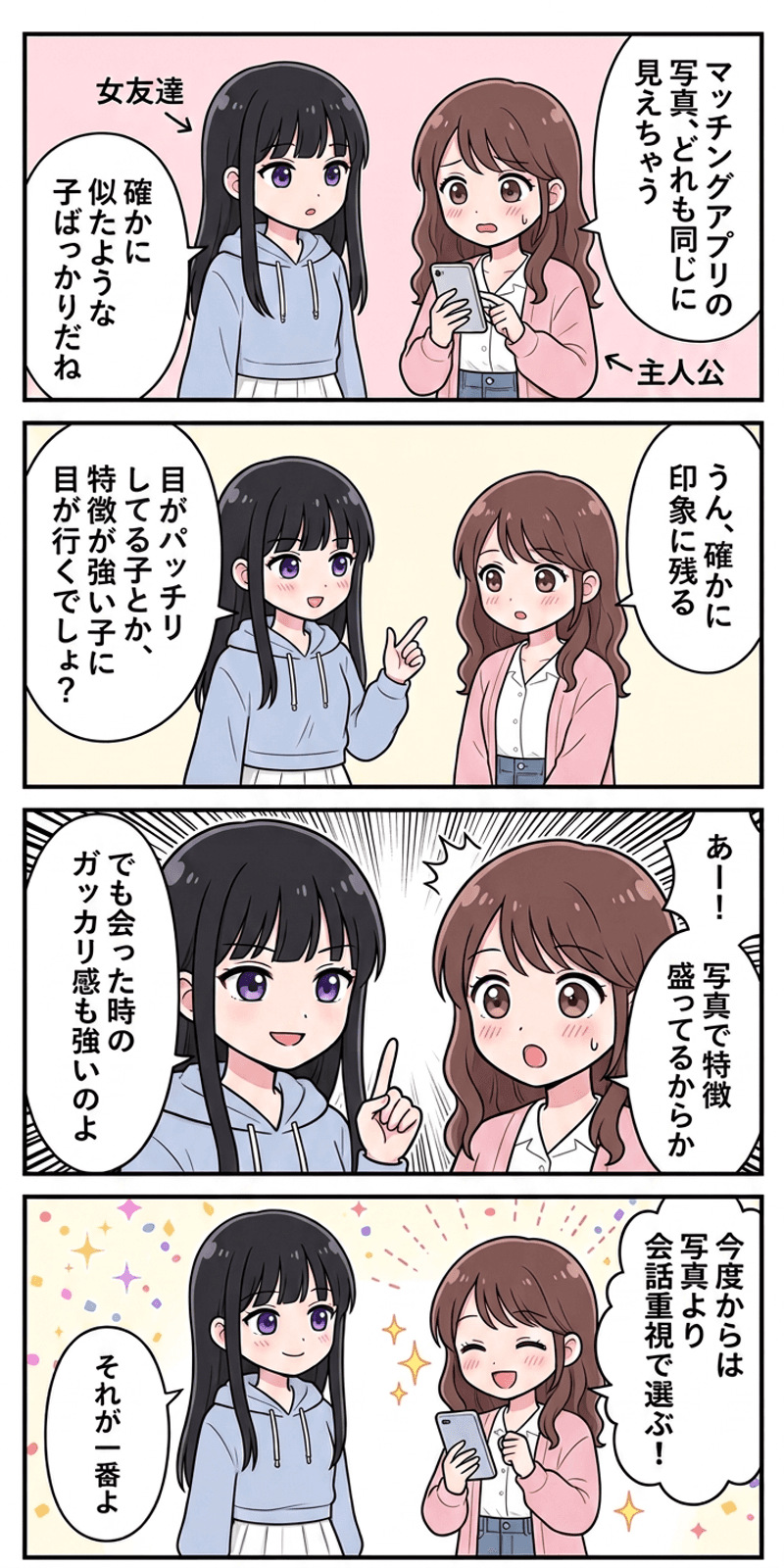 ピークシフト原理を恋愛シーンで解説する4コマまんが