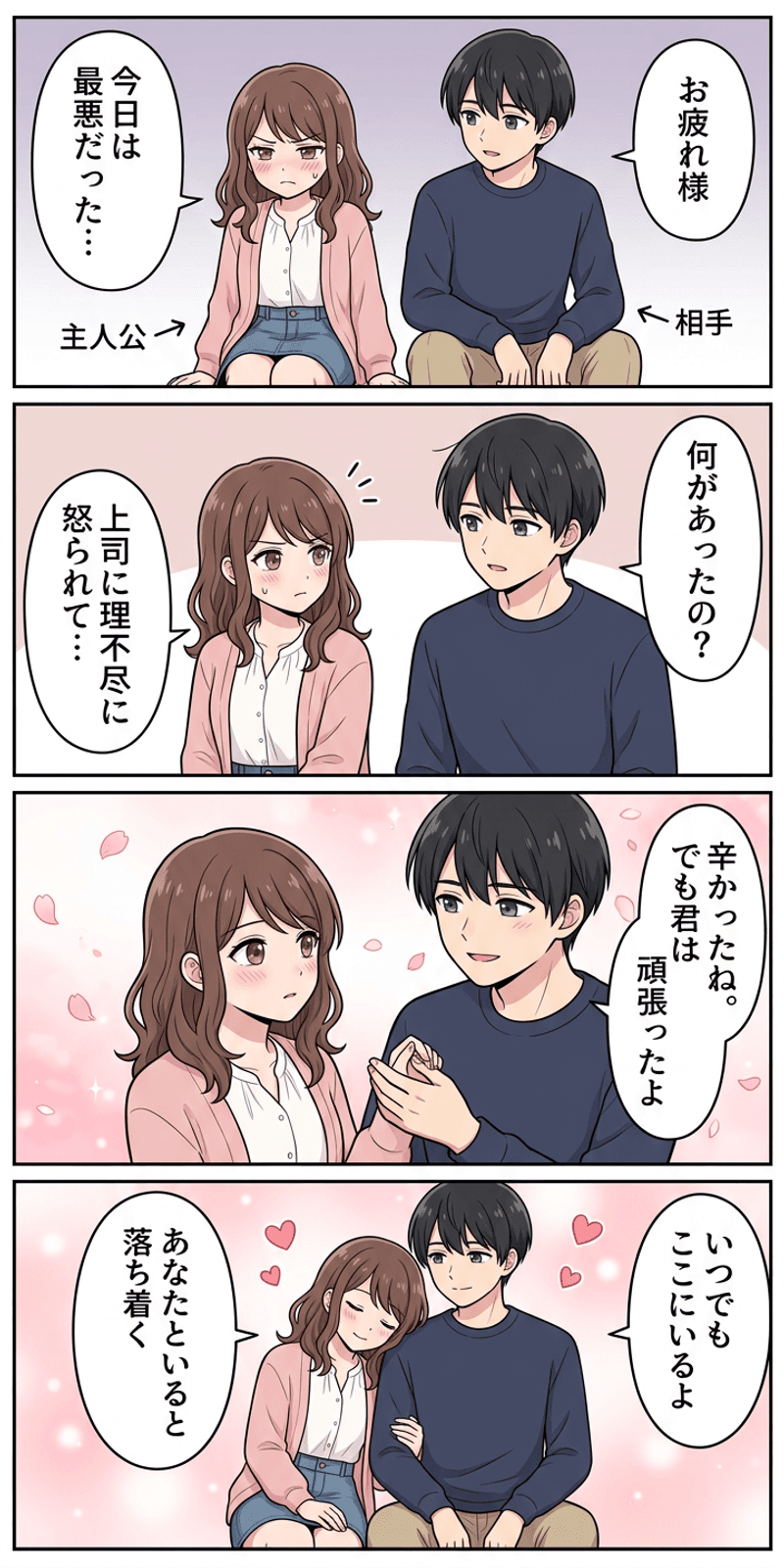 ポリヴェーガル理論を恋愛シーンで解説する4コマまんが