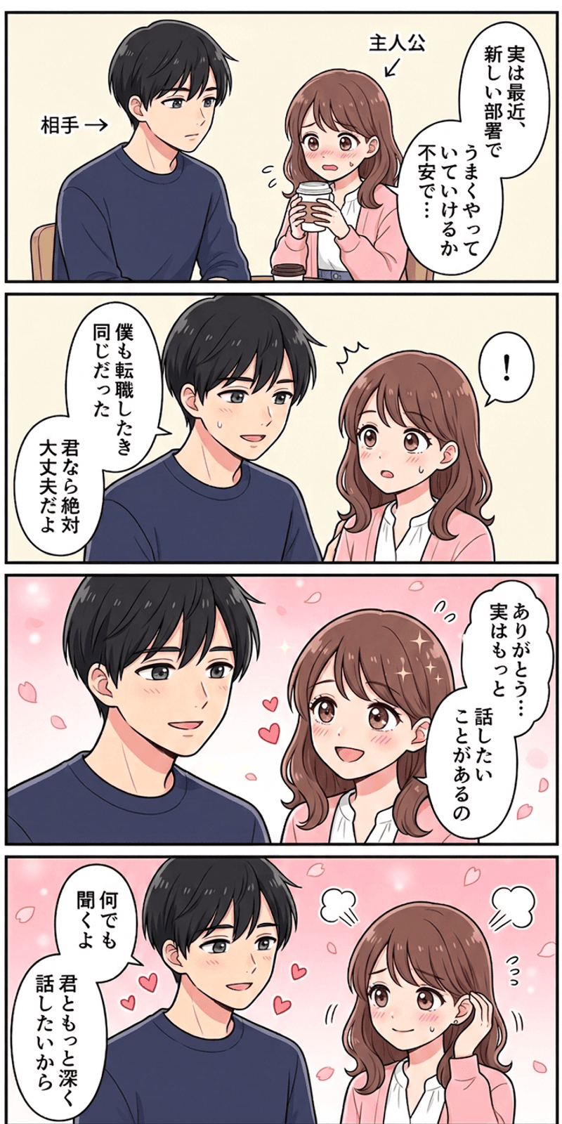 脆弱性ループを恋愛シーンで解説する4コマまんが